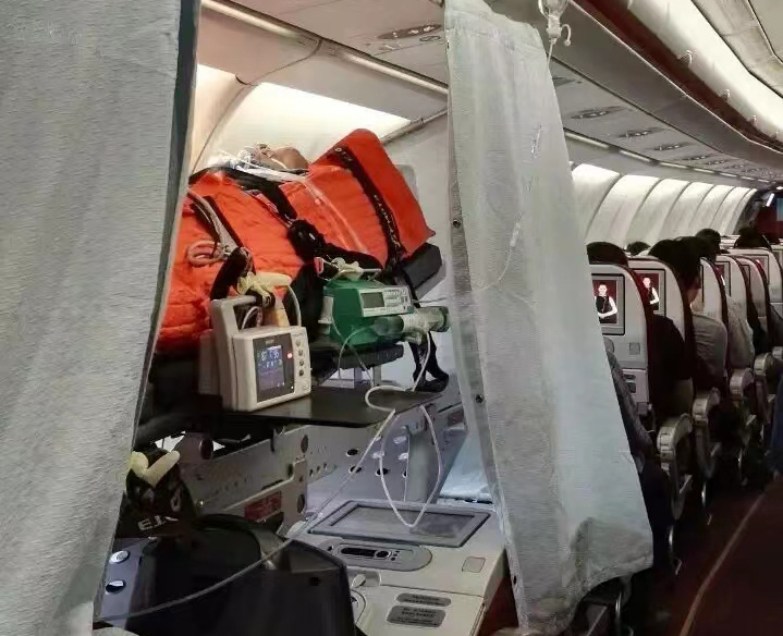 韶山市跨国医疗包机、航空担架